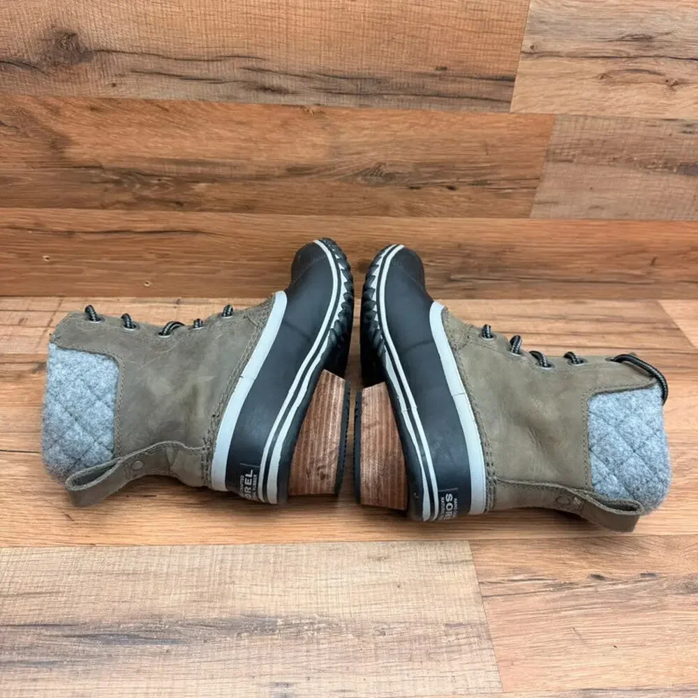 Sorel Women's Size 6.5 Slimpack Lace II Waterproof Insulated Boot Gray/Black